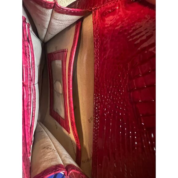 Brahmin Leather Melbourne Mimosa  Crossbody Bag croc-embossed - Picture 9 of 16